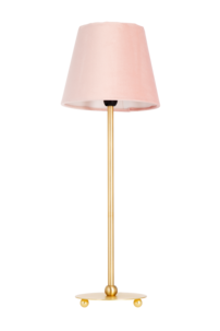 Bordslampa Ball med rosa sammetsskärm, Northlight 