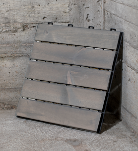 Gulvplater, treheller, gråbeiset gran, 4-pakning