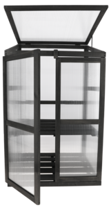 Växthus mot vägg svart, 60 x 40 x 100 cm