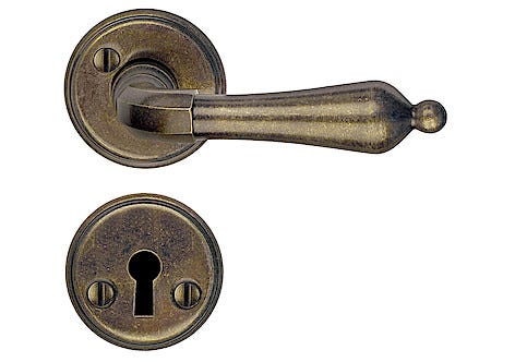 Beslagsboden B250 dörrhandtag med nyckelskylt, innerdörr
