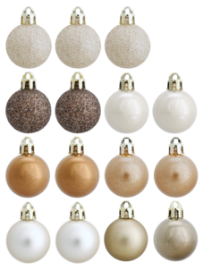 Joulupallot 3 cm 15 kpl