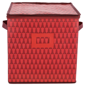 Oppbevaring julekuler – boks med lokk og glidelås