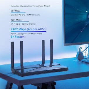 TP-Link Archer AX53 AX 3000 router, WiFi 6