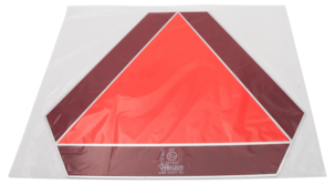 Godkjent skilt for langsomtgående kjøretøy, aluminium 400 × 450 mm