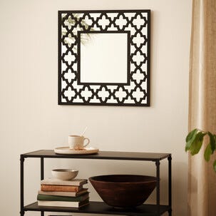 Koristeellinen seinäpeili 50x50 cm, musta