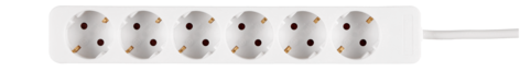 Grenuttak 6-veis, 1,4 m kabel