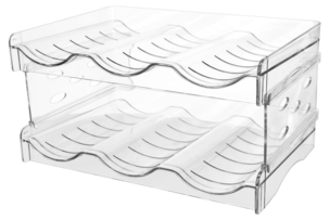 Flaskestativ til 6 flasker, gjennomsiktig plast