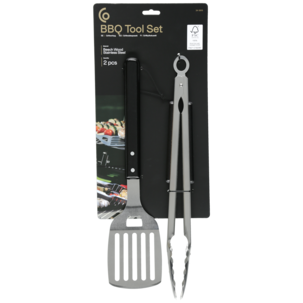 Grillverktyg set 2 delar, rostfritt stål