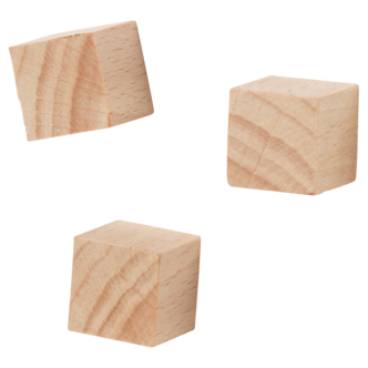 Magneter Naga Cube Wood, tre, 1,5 cm, 3-pakning