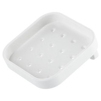 Selvklebende vegghylle i plast 9,3 x 9,3 x 5,4 cm, hvit