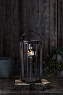 Northlight solcellelykt kurvlykt liten sylinder
