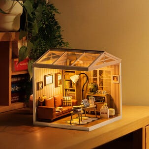 Rolife Super Creator miniatyrrom Cozy Living Lounge, fra 14 år