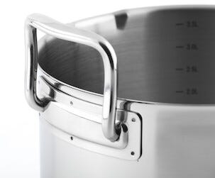 Kastrullset induktion rostfritt stål, 6 delar