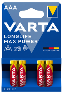 Varta Longlife Max Power AAA/LR03-batterier, 4-pakning