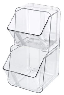 Oppbevaringsboks med 2 nivåer, transparent