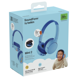 Belkin SoundForm Mini 2 barnehodetelefoner, trådløse, fra 3 år