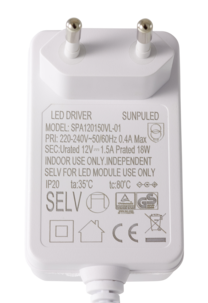 Muuntaja 12 V DC/18 W