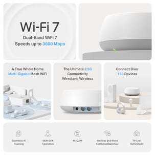 TP-Link Deco BE25 mesh-ruter med WiFi 7