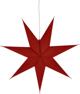 Northlight Joulutähti ikkunaan pilkut, puuvilla, 60 cm