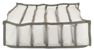 Laatikonjakaja farkuille, paidoille, alusvaatteille tai puseroille