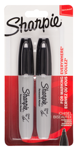 Tuschpennor Sharpie Svart Chisel, 2-pack