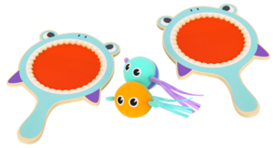 Hai catchballsett i tre med 2 racketer, fra 3 år