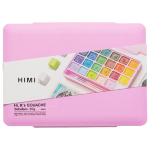 HIMI Jelly Cup gouachefärg med penslar, 24-pack