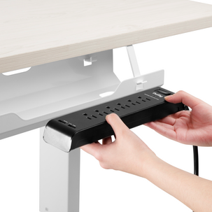 Kabelkanal for skrivebord, kabelskjuler i metall, hvit, 60 cm