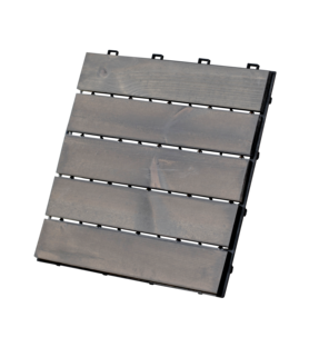 Gulvplater, treheller, gråbeiset gran, 4-pakning