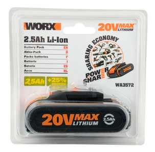 Batteri 2,5 Ah Worx WA3572