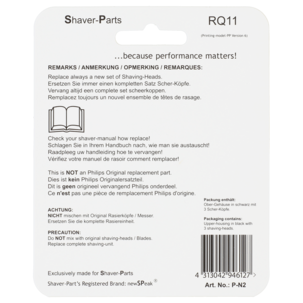 Skjærehode komplett RQ11 til Philips barbermaskin