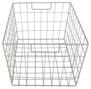 Trådkurv i beige metall