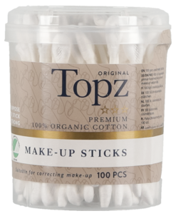 Topz Original Make-Up Sticks bomullspinner, 100-pakning 