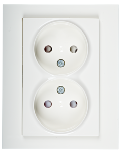 ELKO Plus 2-veis innfelt strømuttak for standard boks