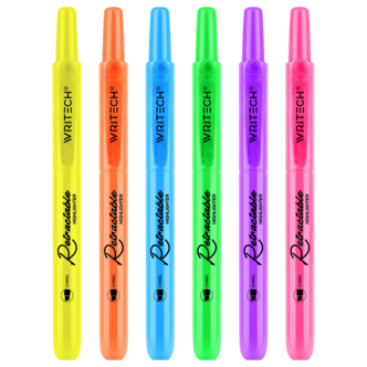 Överstrykningspenna med klickfunktion, 6-pack