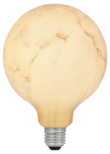 Globlampa LED E27 marmor, varmvit