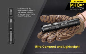 Nitecore vattentät laddbar ficklampa LED, 1200 lm