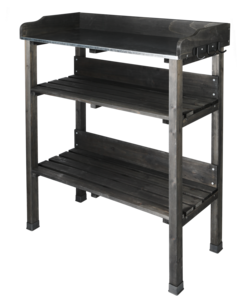 Planteringsbord utomhus svart, 76 x 37 x 92 cm