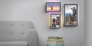 Exibel digital fotoramme 15,6 tommer med LED