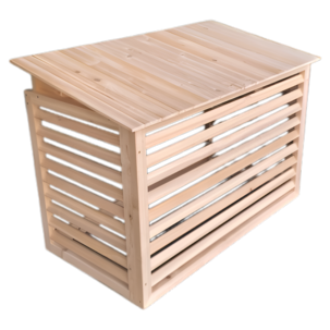 Ilmalämpöpumpun suojakotelo puu, 106 x 55 x 73 cm