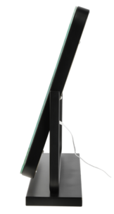 Sminkspegel med LED-belysning, svart, 52 x 44 cm
