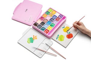 HIMI Jelly Cup gouachefärg med penslar, 24-pack