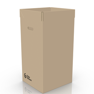 Soptunna wellpapp med bärhandtag, 125 liter