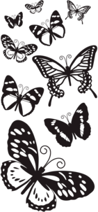 Väggdekor Fjärilar
