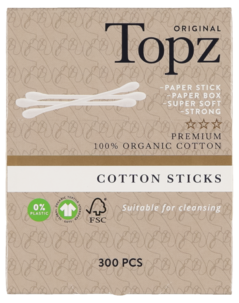Topz Premium Cotton Sticks bomullspinnar, 300-pack