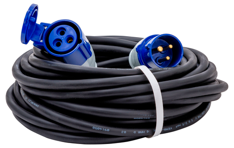 Skjøteledning 230 V, CEE, 16 A, IP44, 15 m, Gelia