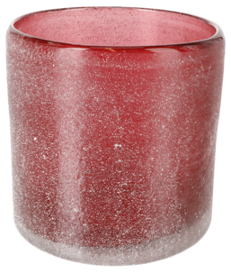 Lyslykt i frostet glass, rød