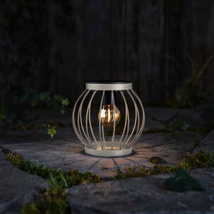 Liten solcellslykta metall Northlight, 15,5 x 16 cm