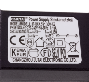 Nettadapter 4,5 V DC/1,35 W