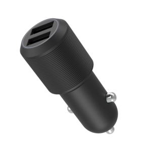 Billader 2 x USB-A til 12/24 V, 24 W, svart
